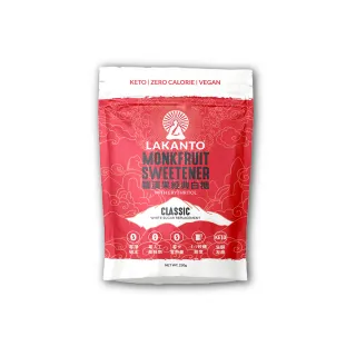 【LAKANTO】羅漢果經典白糖X3包(植物萃取.零卡路里.萬用料理糖)