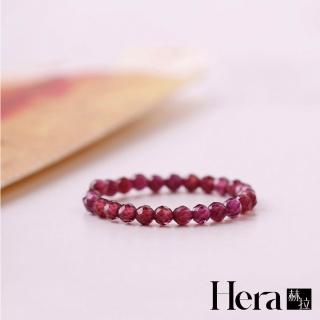 【HERA 赫拉】石榴石切面水晶極細戒指 H114112404(石榴石 切面 水晶 極細 戒指)