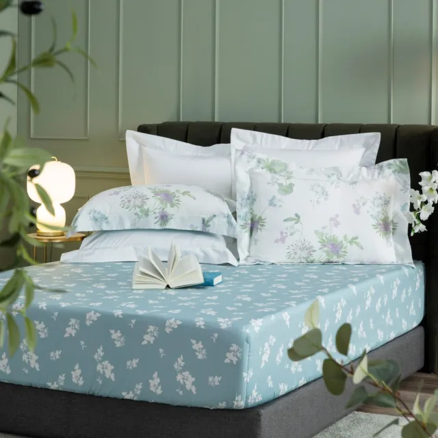 【WEDGWOOD】經典印花 床包枕套三件組(雙人｜天絲/長纖棉 任選)