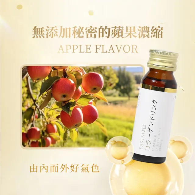 【F&F】艾芙-膠原蛋白飲 10入/盒(膠原蛋白推薦 玻尿酸 小分子好吸收5000mg魚膠原蛋白 維他命C 蘋果多酚)