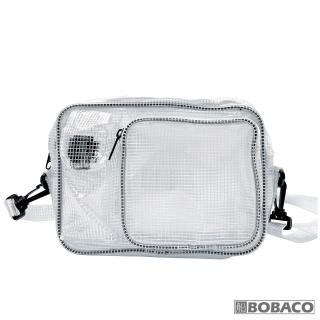 【大船回港】白色網格韓版無塵加厚小斜揹包 9402(高科技產業 抗靜電 無塵包 透明包 工作包 無塵室)