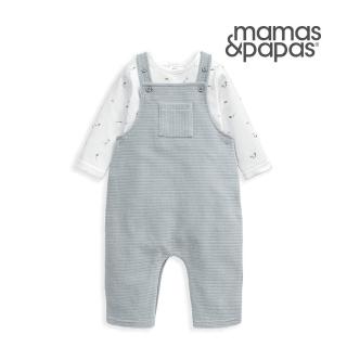 【Mamas & Papas】隨風-長袖吊帶褲套裝(3種尺寸可選)