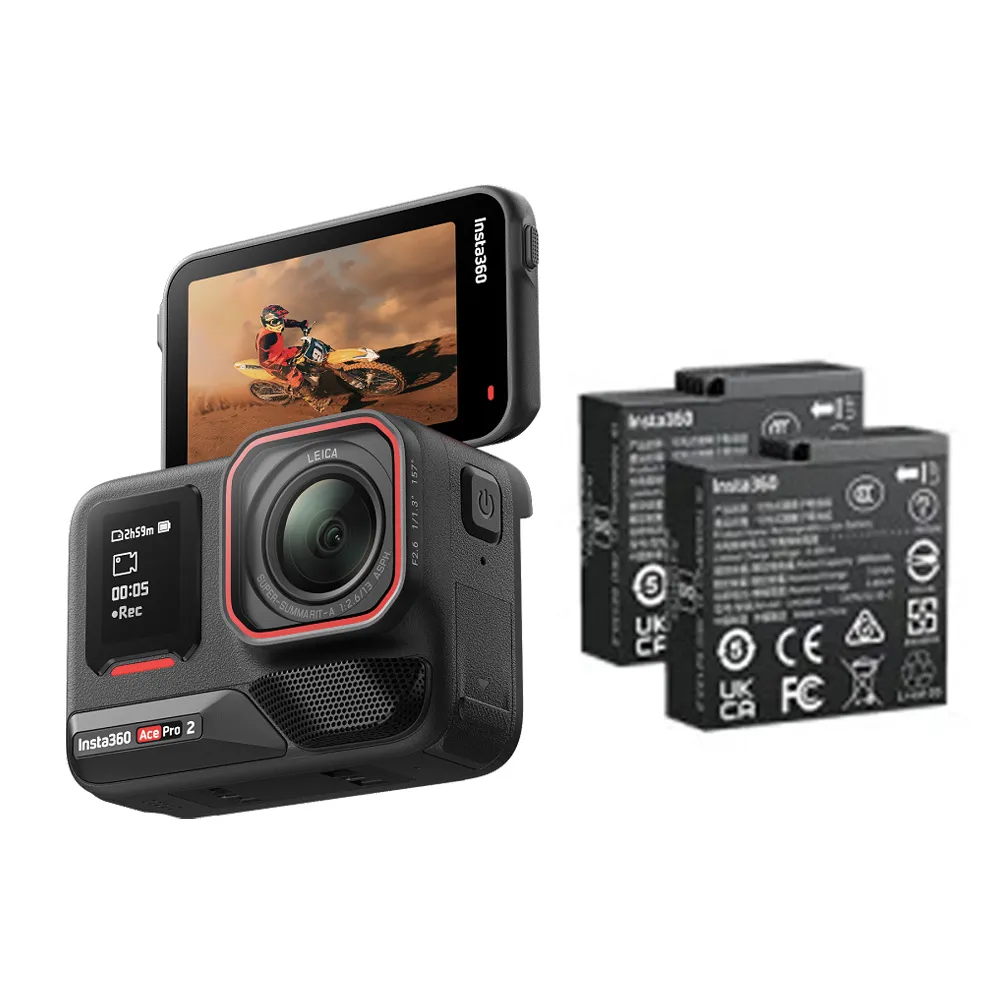 【Insta360】Ace Pro 2 雙電組 翻轉螢幕廣角運動相機(原廠公司貨)
