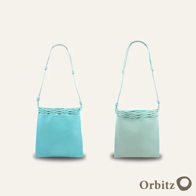 【Orbitz】雙色編織束口斜背包 S2416257*