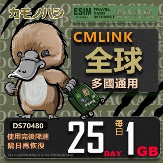 【platypus 鴨嘴獸】CMLink 全球卡25日輕流量 喫到飽(支援 塞爾維亞 波士尼亞 烏克蘭 等多個國家)