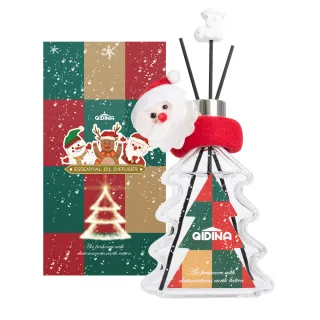 【QIDINA】聖誕狂歡硅藻土聖誕樹香氛擴香瓶(聖誕禮物 交換禮物 送禮物 生日禮物 聖誕節)