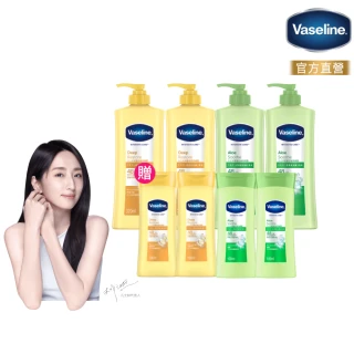 【Vaseline 凡士林】經典系列潤膚露獨家款 重量超值組(身體乳液 深層保濕、蘆薈舒緩)