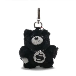 【SPRAYGROUND】毛絨絨金錢小熊吊飾(黑色)