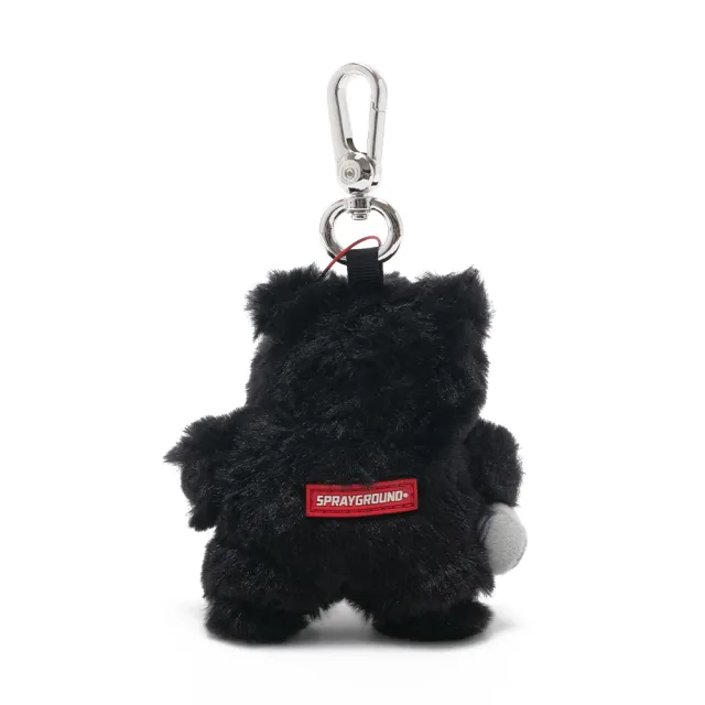 【SPRAYGROUND】毛絨絨金錢小熊吊飾(黑色)
