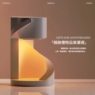 香薰融蠟燈 法式旋轉樓梯氛圍燈 氛圍小夜燈 床頭裝飾台燈 高級感融燭燈(檯燈、床頭燈、氛圍燈)