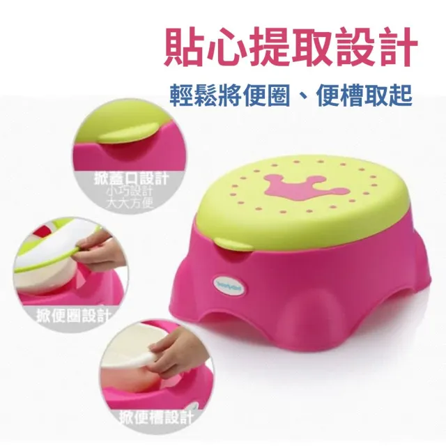 【babyhood】皇室寶寶學習便器(功能四合一/便器+輔助便圈+止滑凳+收納箱)