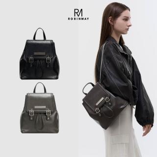 【ROBINMAY】緹卡後背包(束口、金屬磁扣封口/多色任選)