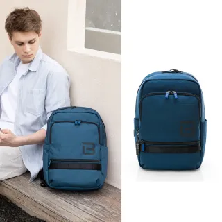 【BESIDE-U】後背包 上學/商務/通勤電腦包書包 大開口雙肩包 16吋筆電包 藍色(RFID防盜錄、防潑水)