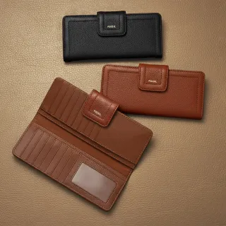 【FOSSIL】Madison 多層扣式經典女長夾 (多色可選)