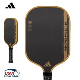 【adidas 愛迪達】匹克球拍 Adipower PRO EDT 16mm 碳纖維匹克拍(加贈保護套１只)