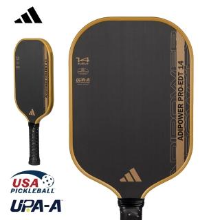 【adidas 愛迪達】匹克球拍 Adipower PRO EDT 14mm 碳纖維匹克拍(加贈保護套１只)