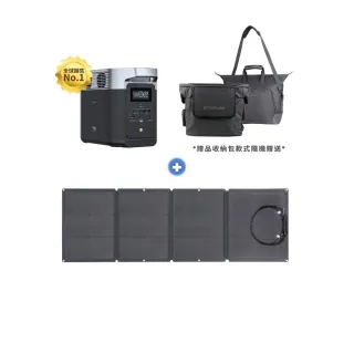 【ECOFLOW】DELTA 2 + 160W 便攜太陽能板 加贈收納包(戶外電源 防颱必備 停電神器)