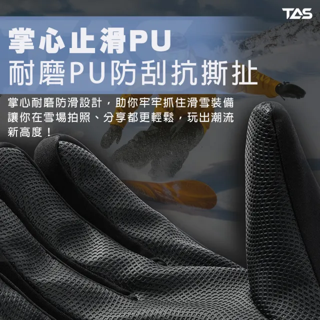 【TAS 極限運動】TAS 3M 保暖 滑雪手套(保暖手套 3M雪麗棉 抗寒零下 防寒手套 登山手套 防水保暖 滑雪)