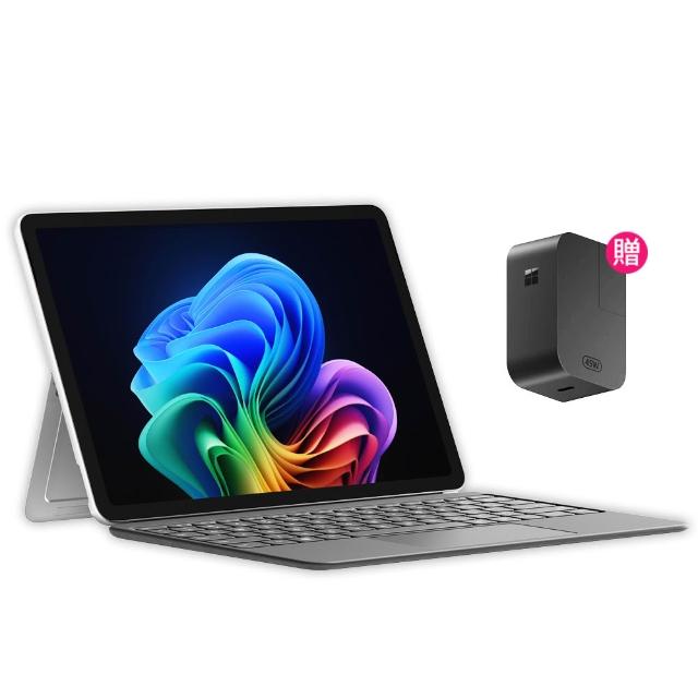 【Microsoft 微軟】鍵盤蓋+電源供應器組★Surface Pro 12吋 輕薄觸控筆電-白金(Snapdragon X Plus/16G/512G