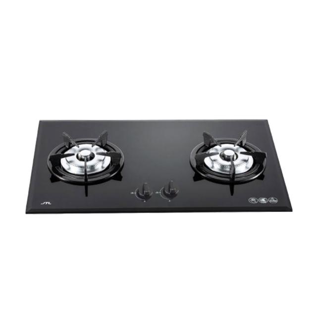 【喜特麗】雙口黑色強化玻璃檯面爐(JT-2203A-1 原廠技師到府基本安裝)