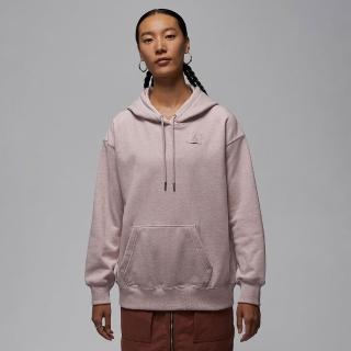 【NIKE 耐吉】長袖上衣 女 帽T 毛圈布 寬鬆版型 喬丹 AS W J FLT FLC FT PO 24 灰褐 HJ1312-292
