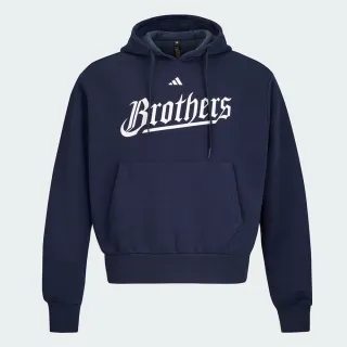 【adidas 愛迪達】愛迪達 Ctbc Bros Bb Hd 男女 連帽上衣 長袖帽t 中信兄弟聯名 深藍 亞版(KE7031)