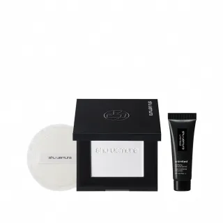 【植村秀】官方直營  無極限霧光蜜粉餅組(Shu uemura/控油/定妝/粉蕊+粉餅盒+粉撲)