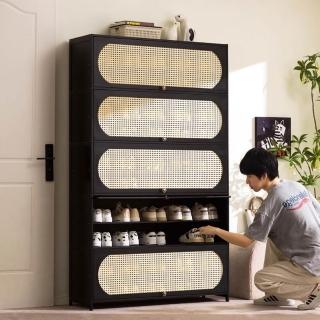 【銘利萊】鞋櫃家用 入戶玄關收納櫃 防塵大容量落地鞋櫃 多層置物鞋架(透氣翻門 十一層100*33*172)