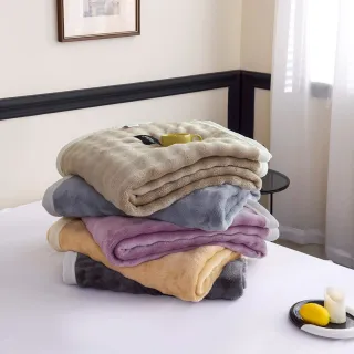 【Crocodile】經典品牌 保暖柔順兔毛絨泡泡毯(150X200公分/多色任選)