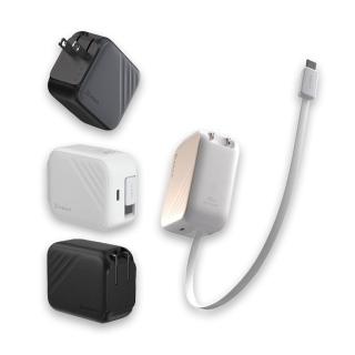 【ADAM 亞果元素】L35 GaN 35W USB-C伸縮線快速充電器(90 公分 USB-C 伸縮線)