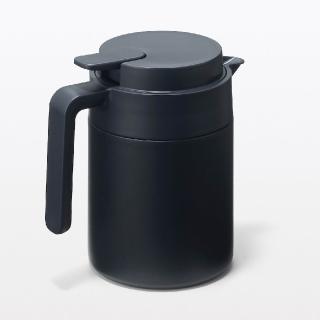【MUJI 無印良品】方便清洗保溫保冷壺/0.8L(灰米/黑)
