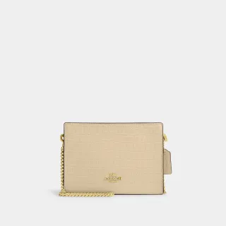 【COACH】蔻馳官方直營 SLIM纖巧型斜背包 側背包 斜挎包 手拿包-IM/象牙白色(CR237)