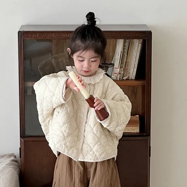 【橘魔法】泡泡棉蝙蝠袖鋪棉外套(長袖 外套 夾克 保暖 寒流 大童 女童 兒童 童裝)