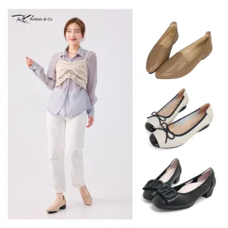 【Robinlo】真皮OL必備通勤舒適超百搭中大尺碼平底鞋/跟鞋/樂福鞋(多款任選)