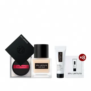 【植村秀】官方直營  無極限完美霧感定妝組(Shu uemura/輕蜜粉/小方瓶/粉底)