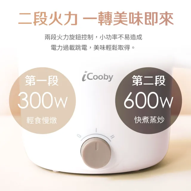 【iCooby】IC-550 1.6L多功能陶瓷料理美食鍋 白/黑(快煮鍋 料理鍋)