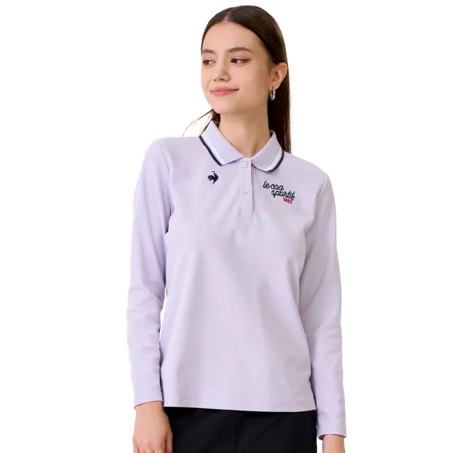 【LE COQ SPORTIF 公雞】吸濕排汗長袖POLO衫 男女款 5色 LWW21042_LWW22042