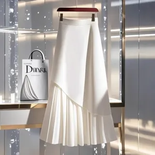 【紐約精品】限時搶購 高腰顯瘦半身裙A字裙中長裙蛋糕裙子大碼洋裝休閒女裝(精緻質感女裙子n1lb1)