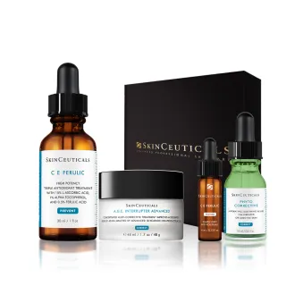【Skin Ceuticals 修麗可】雙12限定王牌抗氧撫紋★CE緊緻修護抗氧化精華 30ml+AGE普拉斯鏈活膚緊緻霜 48ml 