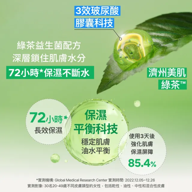 【INNISFREE】官方直營 綠茶籽玻尿酸保濕精華2入組(80ml*2/補水神器)