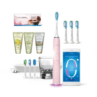 【Philips 飛利浦】官方直營 Sonicare  鑽白極淨智能鑽石音波震動牙刷/電動牙刷-典雅粉HX9924/22