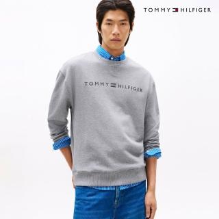 【TOMMY HILFIGER】官方旗艦館刺繡Logo衛衣 灰色