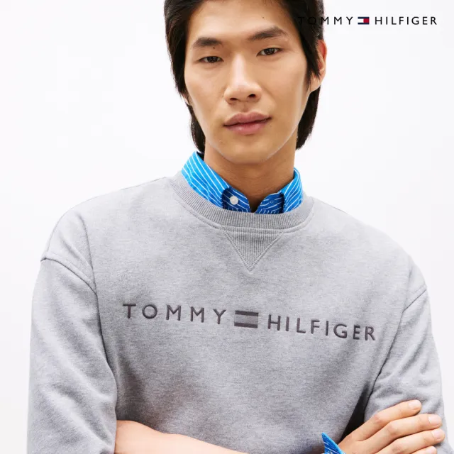 【TOMMY HILFIGER】官方旗艦館刺繡Logo衛衣_灰色