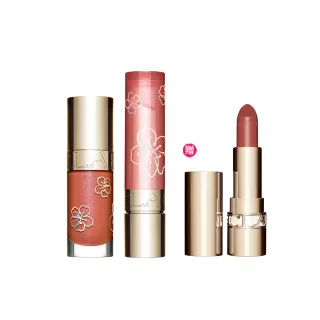 【CLARINS 克蘭詩】MOMO獨家粉櫻美唇組(彈潤植萃美唇油7ml+彈潤植萃固態美唇油2.9g)