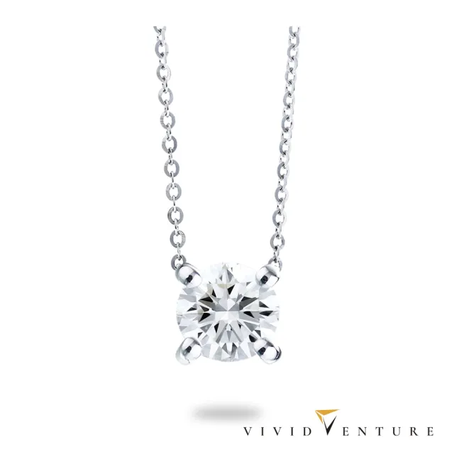 【Vividventure 亞帝芬奇】618限定 鉑金台+鉑金鍊 GIA 50分 FSI1 3EX 八心八箭 無螢光 天然鑽石 項鍊 簡愛