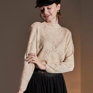 【SiOHER 熹歐禾】★羊毛編織鏤空蕾絲精品上衣三件組(女裝/半高領/羊毛上衣/日系/通勤)