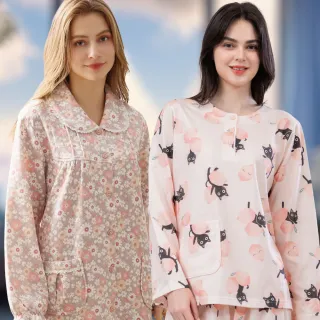 【La Felino 羅絲美】momo獨家特談-精選男女居家長短袖睡衣/褲裝/裙裝(多款任選)