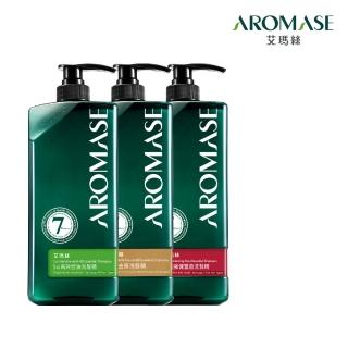 雙12限定【Aromase 艾瑪絲】洗髮精 1000mL 3入組 任選(高效控油、強健豐盈、草本去屑)