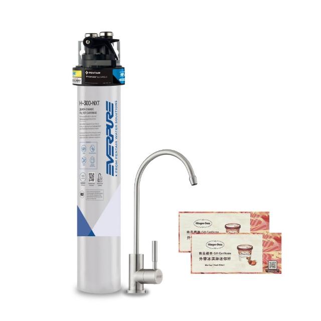 【EVERPURE 愛惠浦】櫥下型 PURVIVE-H300NXT生飲淨水器(升級不鏽鋼龍頭)