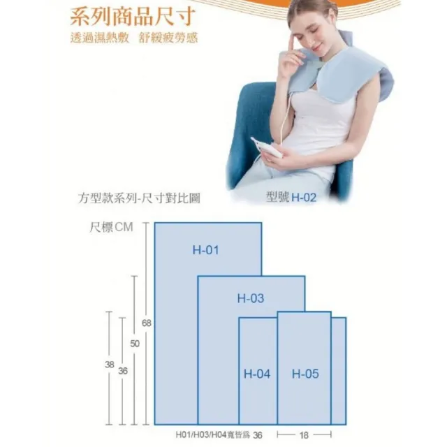 【COSYMED 適美得】鉛塊款動力式熱敷墊 適合頸、四肢(H-05/38x18cm)